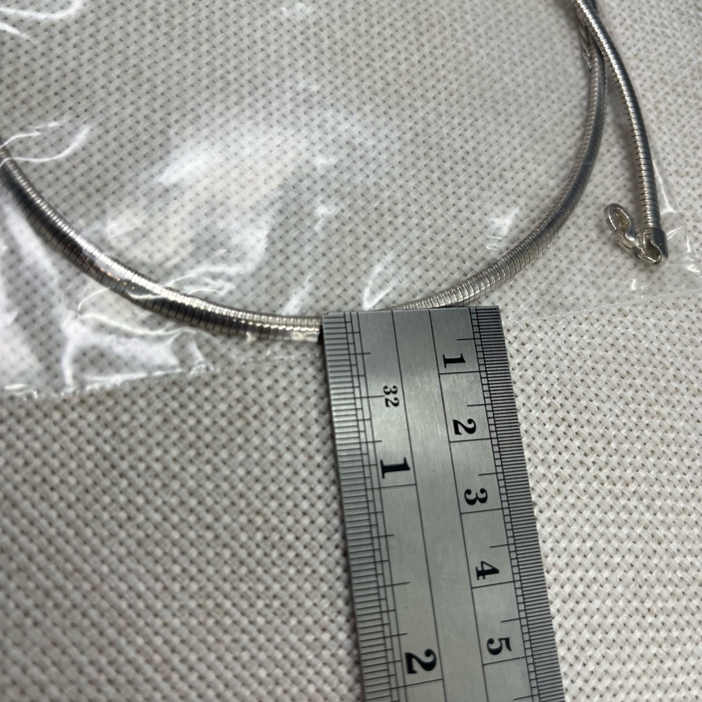 Vintage Milor Italy 925 Sterling Silver Omega Choker Necklace 16-18” Adjustable - Picture 17 of 17